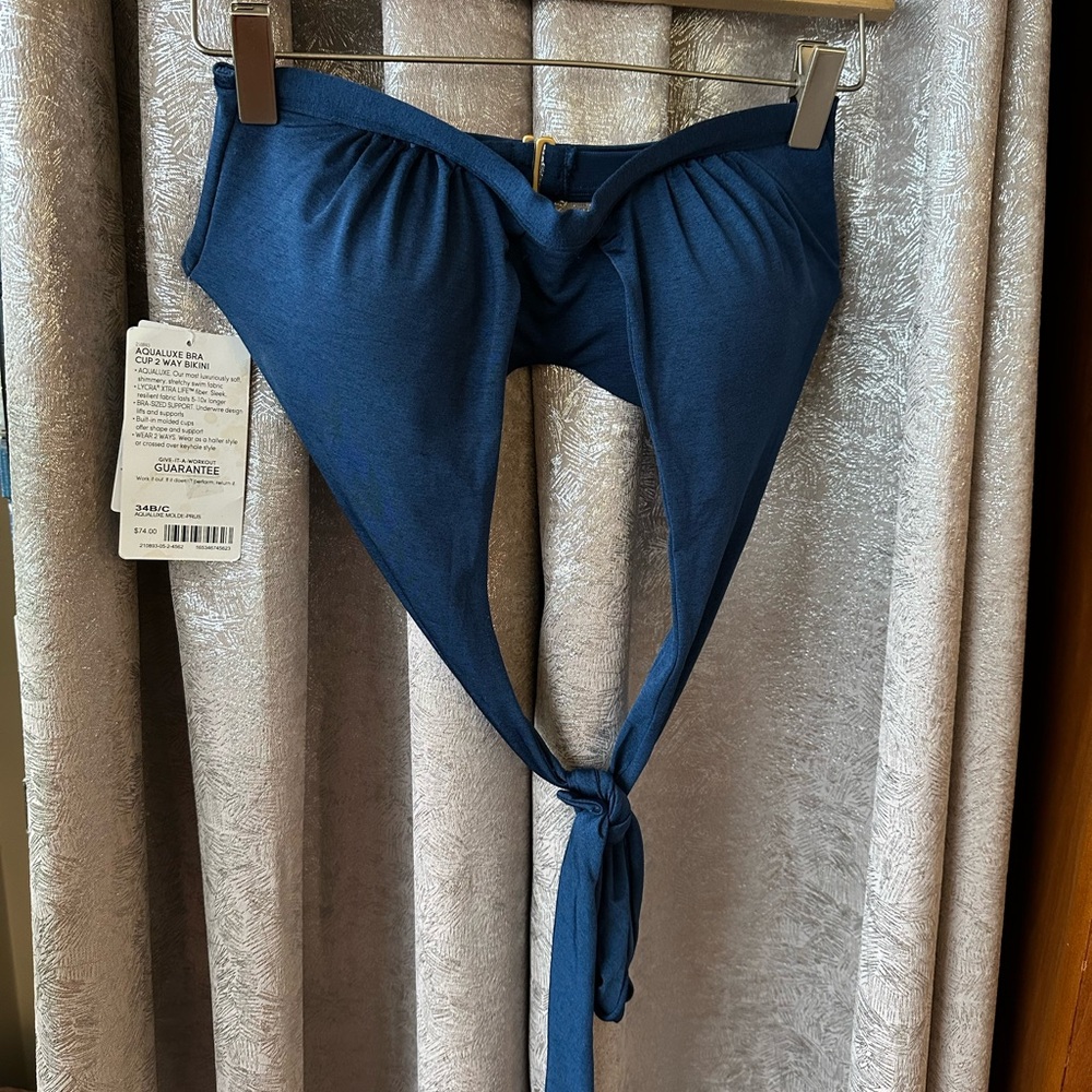 NWT Athleta Blue Bikini Top